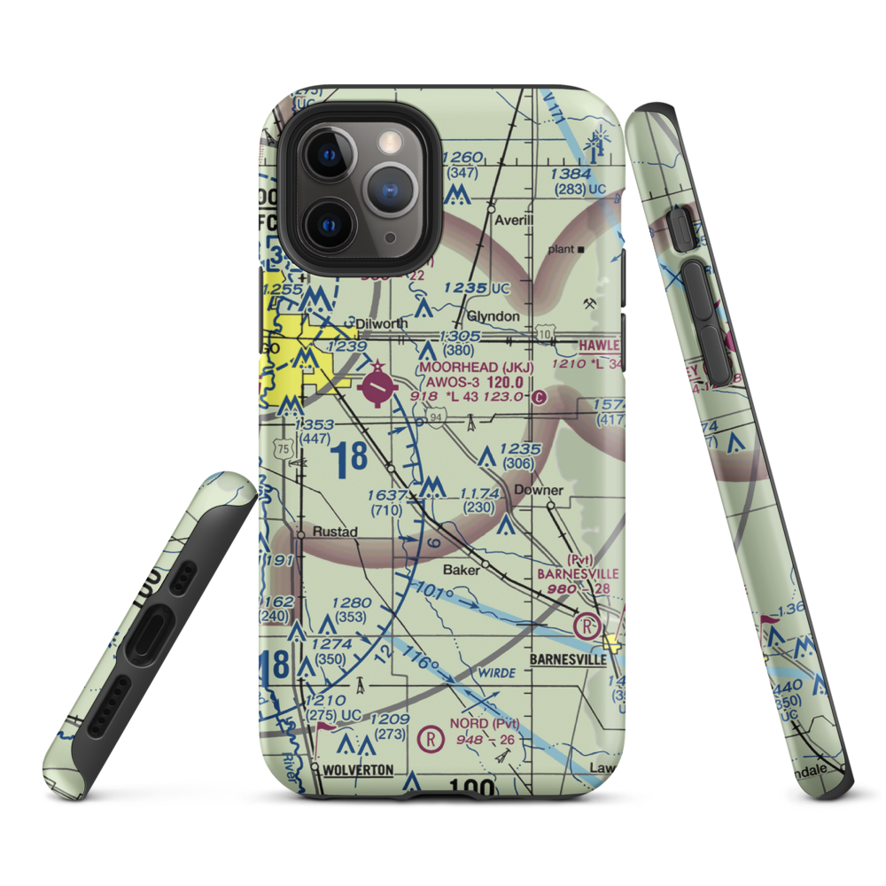 Blue Sky Airport (3MN7) VFR Sectional  Tough iPhone Case iPhone 11 Pro model shown