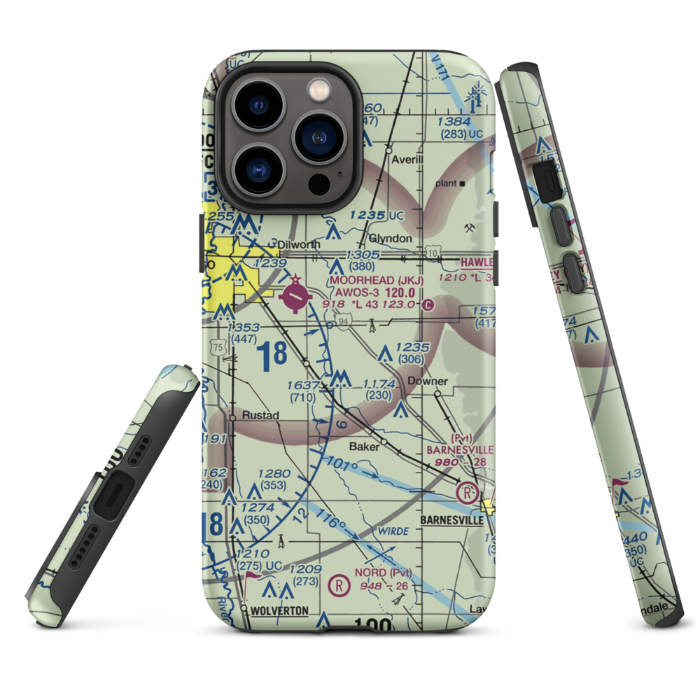 Blue Sky Airport (3MN7) VFR Sectional  Tough iPhone Case iPhone 13 Pro Max model shown