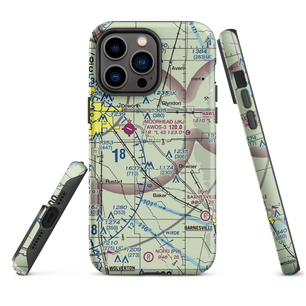 Blue Sky Airport (3MN7) VFR Sectional  Tough iPhone Case iPhone 14 Pro Max model shown
