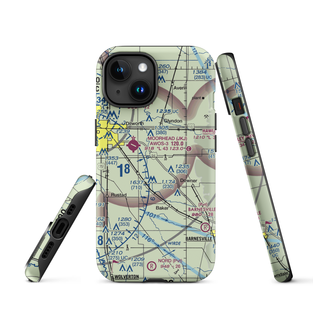 Blue Sky Airport (3MN7) VFR Sectional  Tough iPhone Case iPhone 15 model shown