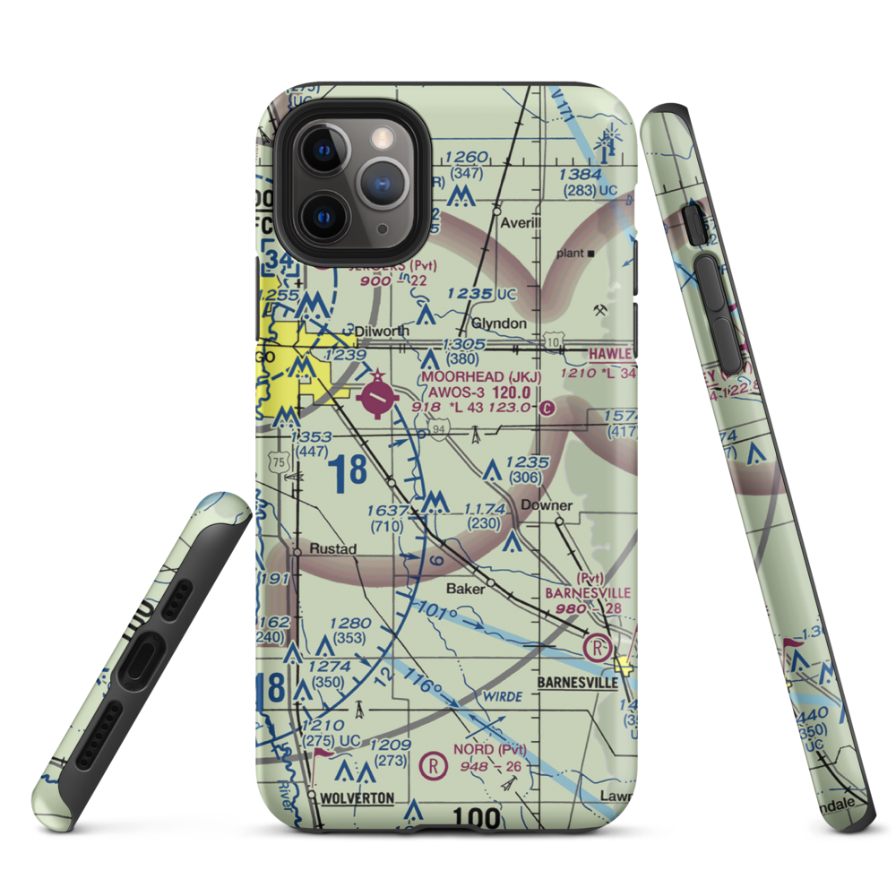 Blue Sky Airport (3MN7) VFR Sectional  Tough iPhone Case iPhone 11 Pro Max model shown