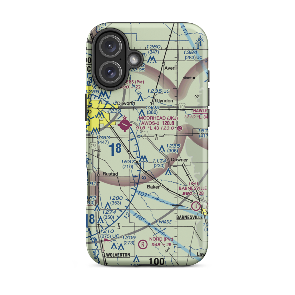 Blue Sky Airport (3MN7) VFR Sectional  Tough iPhone Case iPhone 16 Plus model shown