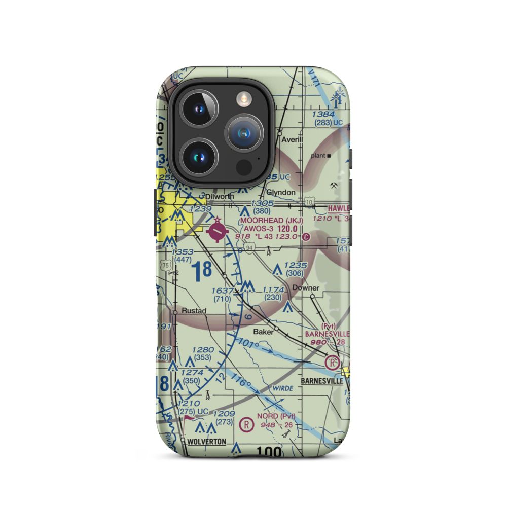 Blue Sky Airport (3MN7) VFR Sectional  Tough iPhone Case iPhone 16 Pro model shown