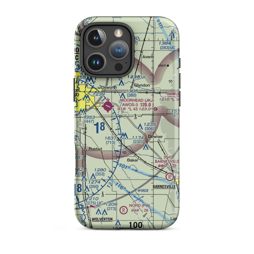 Blue Sky Airport (3MN7) VFR Sectional  Tough iPhone Case iPhone 16 Pro Max model shown