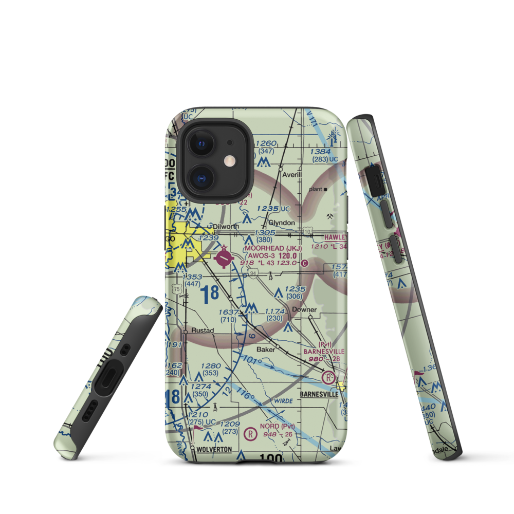 Blue Sky Airport (3MN7) VFR Sectional  Tough iPhone Case iPhone 12 mini model shown