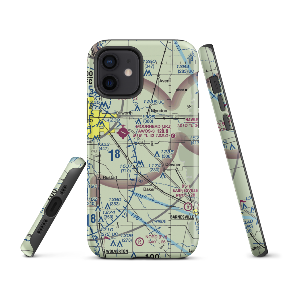 Blue Sky Airport (3MN7) VFR Sectional  Tough iPhone Case iPhone 12 model shown