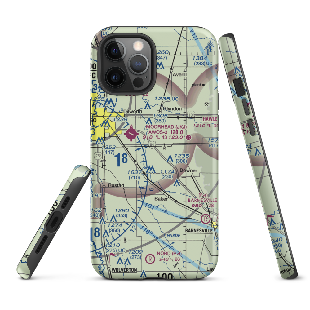 Blue Sky Airport (3MN7) VFR Sectional  Tough iPhone Case iPhone 12 Pro Max model shown
