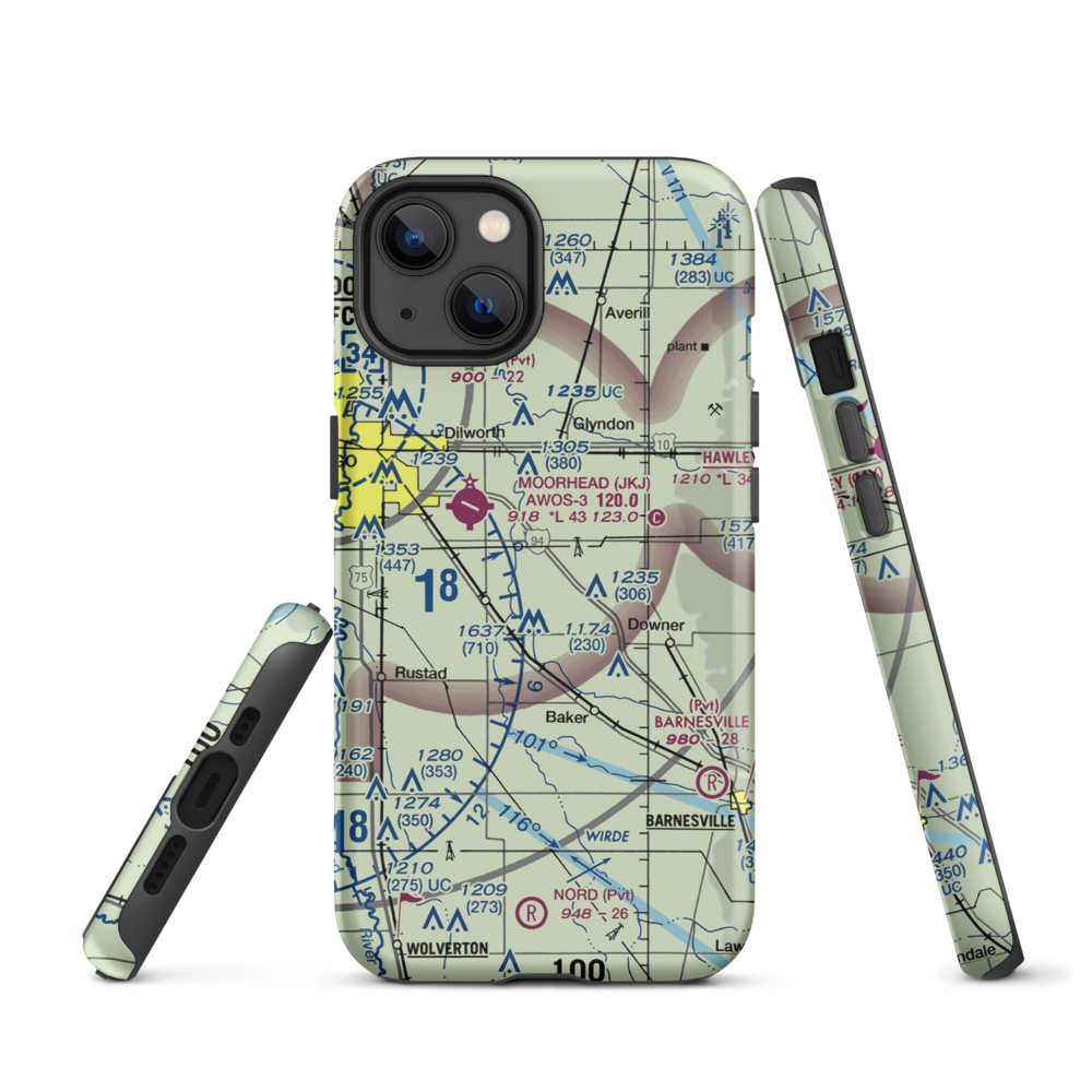 Blue Sky Airport (3MN7) VFR Sectional  Tough iPhone Case iPhone 13 model shown