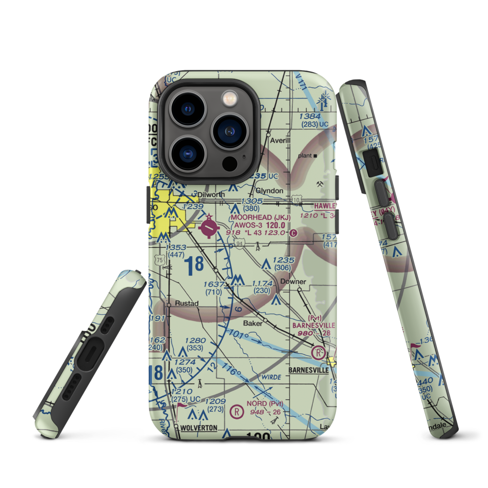 Blue Sky Airport (3MN7) VFR Sectional  Tough iPhone Case iPhone 13 Pro model shown