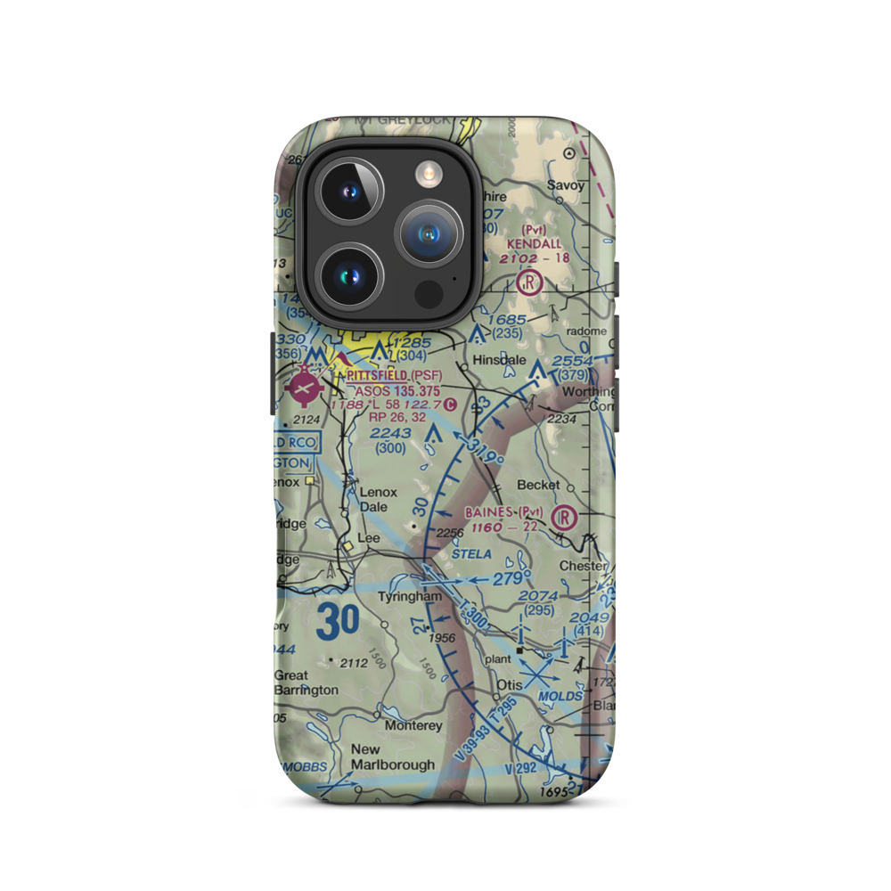 Blueberry Hill Airport (MA77) VFR Sectional  Tough iPhone Case iPhone 16 Pro model shown