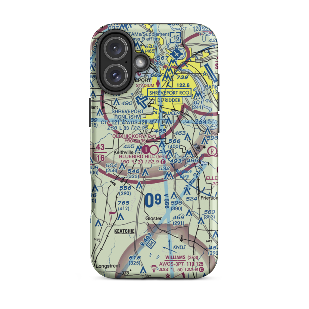 Bluebird Hill Airport (5F5) VFR Sectional  Tough iPhone Case iPhone 16 Plus model shown