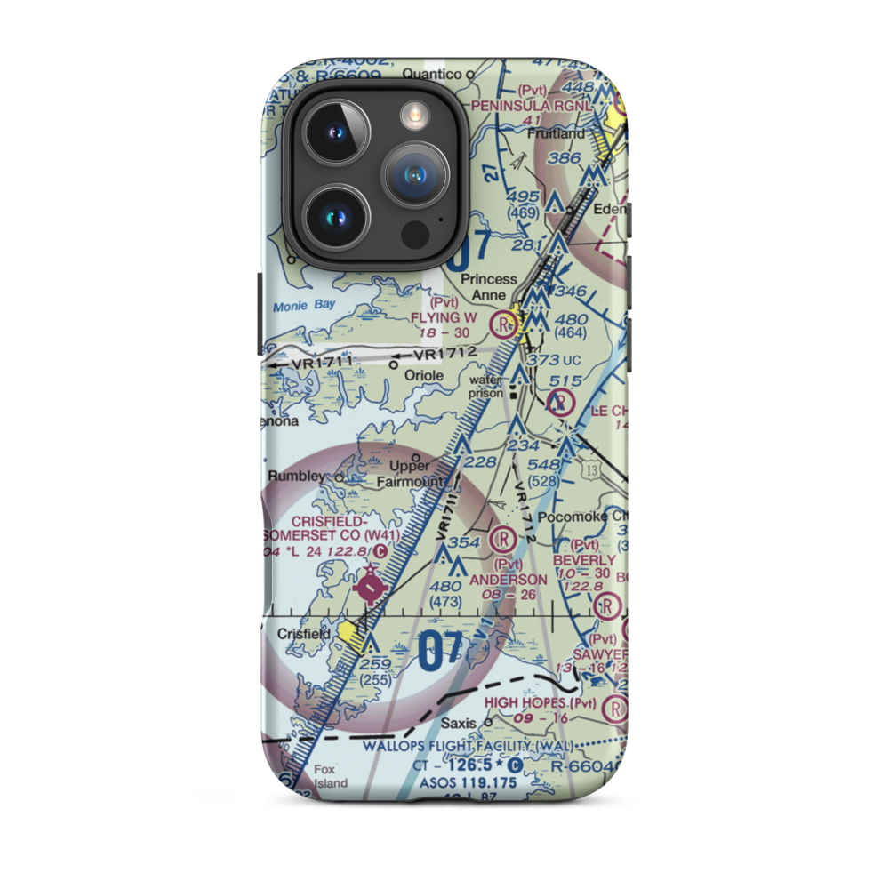 Bluemel Field (5MD7) VFR Sectional  Tough iPhone Case iPhone 16 Pro Max model shown
