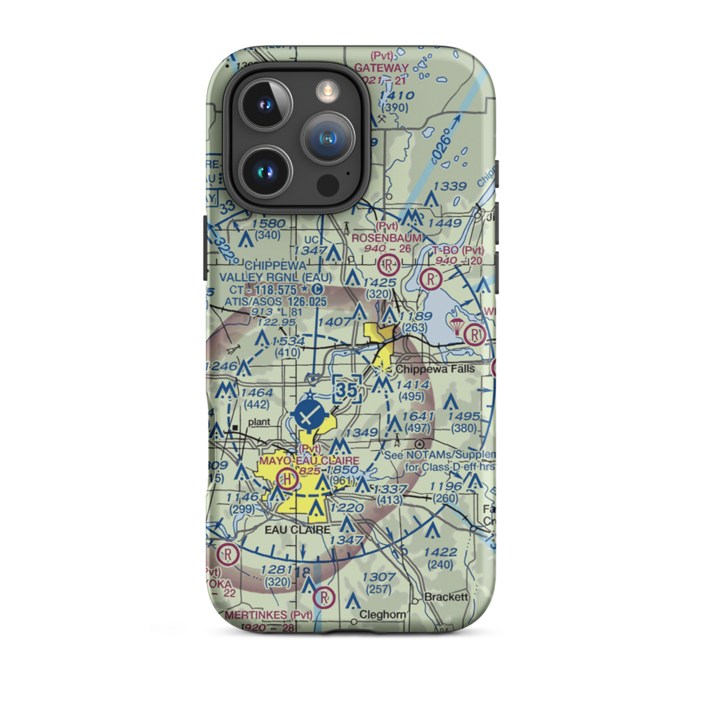 Blunt Field (3WN8) VFR Sectional  Tough iPhone Case iPhone 16 Pro Max model shown