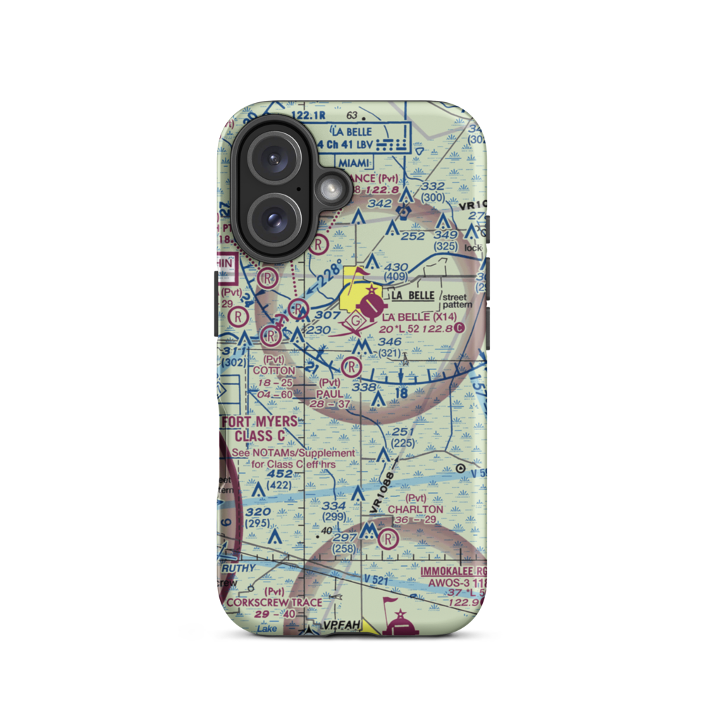 Bob Paul Airport (FL88) VFR Sectional  Tough iPhone Case iPhone 16 model shown