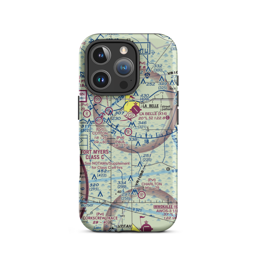 Bob Paul Airport (FL88) VFR Sectional  Tough iPhone Case iPhone 16 Pro model shown