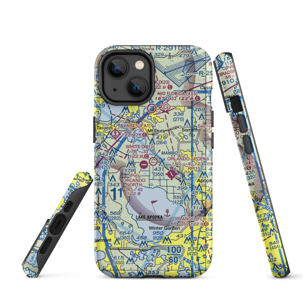 Bob White Field (X61) VFR Sectional  Tough iPhone Case iPhone 14 model shown