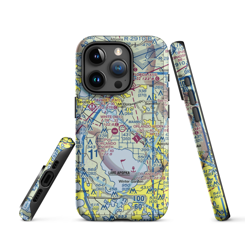 Bob White Field (X61) VFR Sectional  Tough iPhone Case iPhone 15 Pro model shown
