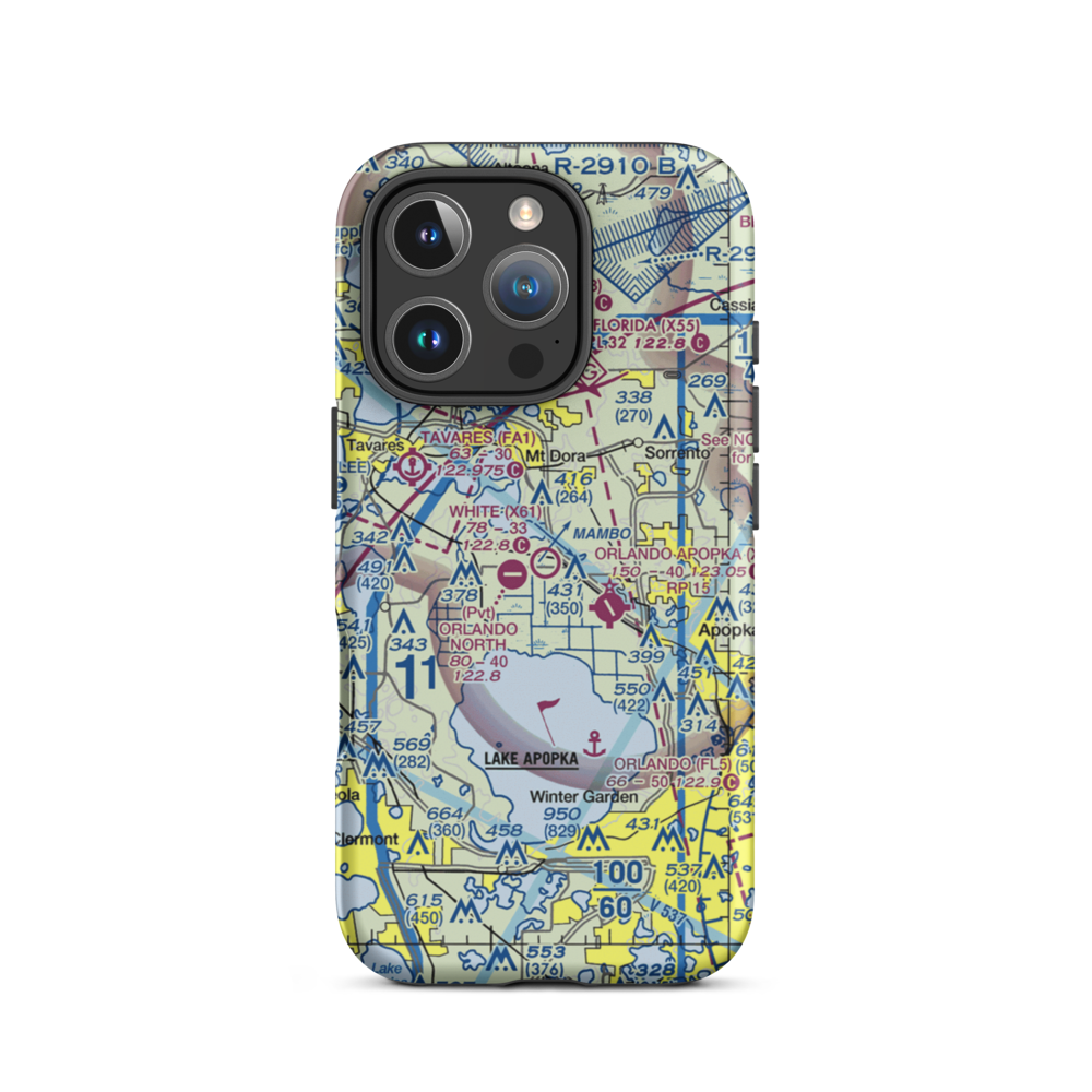 Bob White Field (X61) VFR Sectional  Tough iPhone Case iPhone 16 Pro model shown