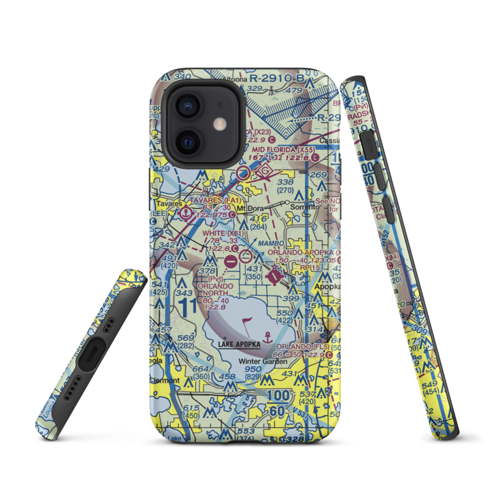 Bob White Field (X61) VFR Sectional  Tough iPhone Case iPhone 12 model shown