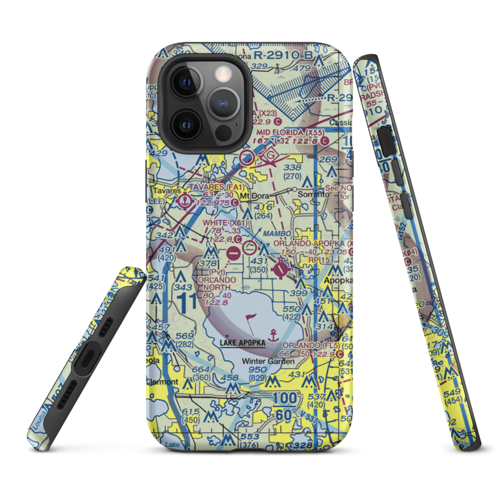 Bob White Field (X61) VFR Sectional  Tough iPhone Case iPhone 12 Pro Max model shown