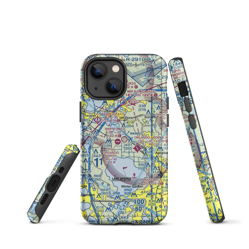 Bob White Field (X61) VFR Sectional  Tough iPhone Case iPhone 13 mini model shown