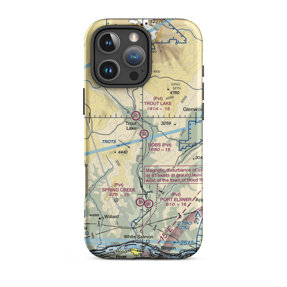 Bob's Field (36WA) VFR Sectional  Tough iPhone Case iPhone 16 Pro Max model shown