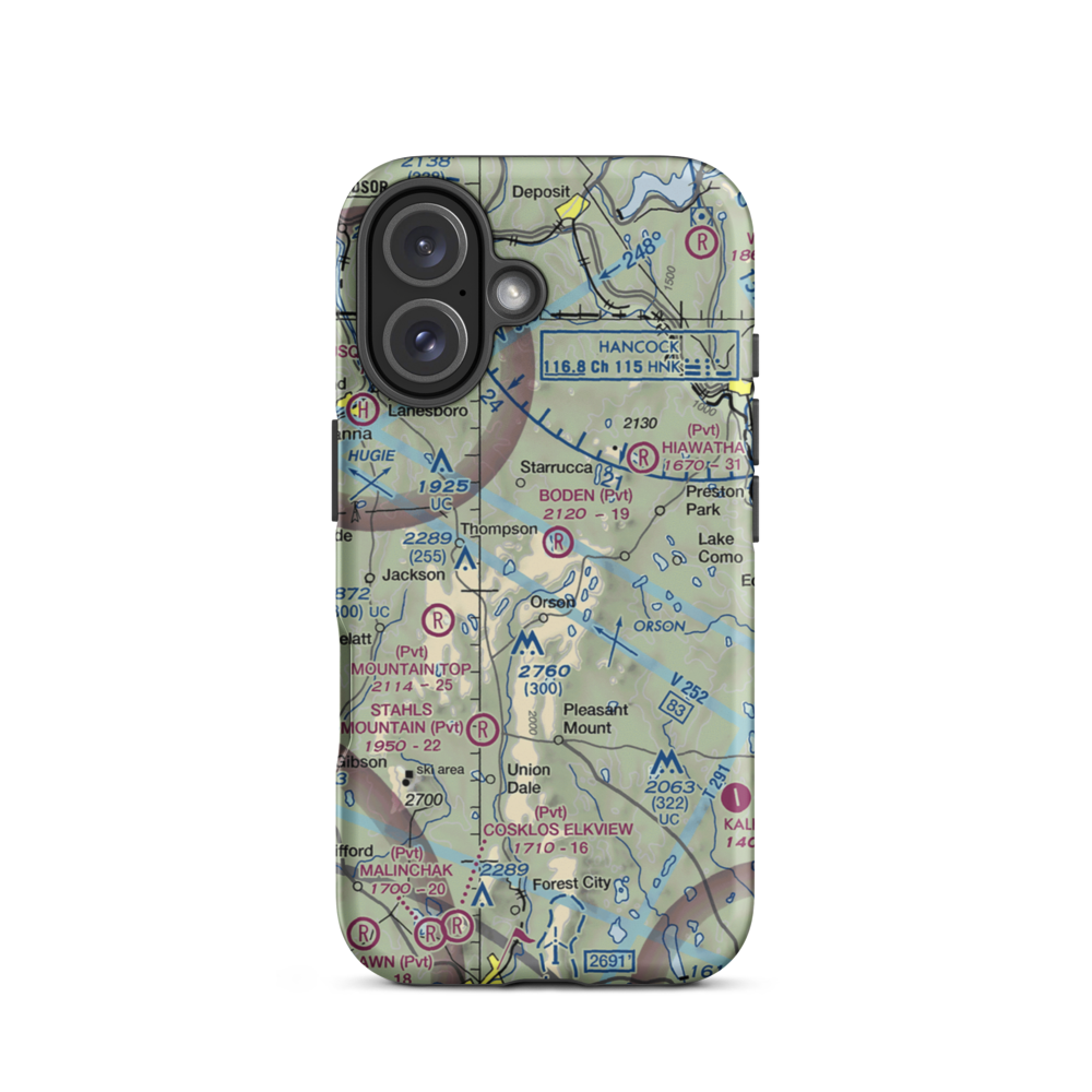 Boden Airport (2PA4) VFR Sectional  Tough iPhone Case iPhone 16 model shown