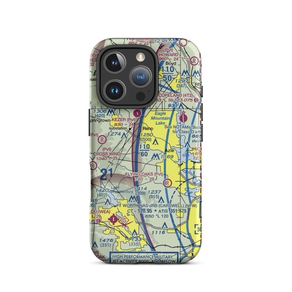 Boe-Wrinkle Airport (28TS) VFR Sectional  Tough iPhone Case iPhone 16 Pro model shown