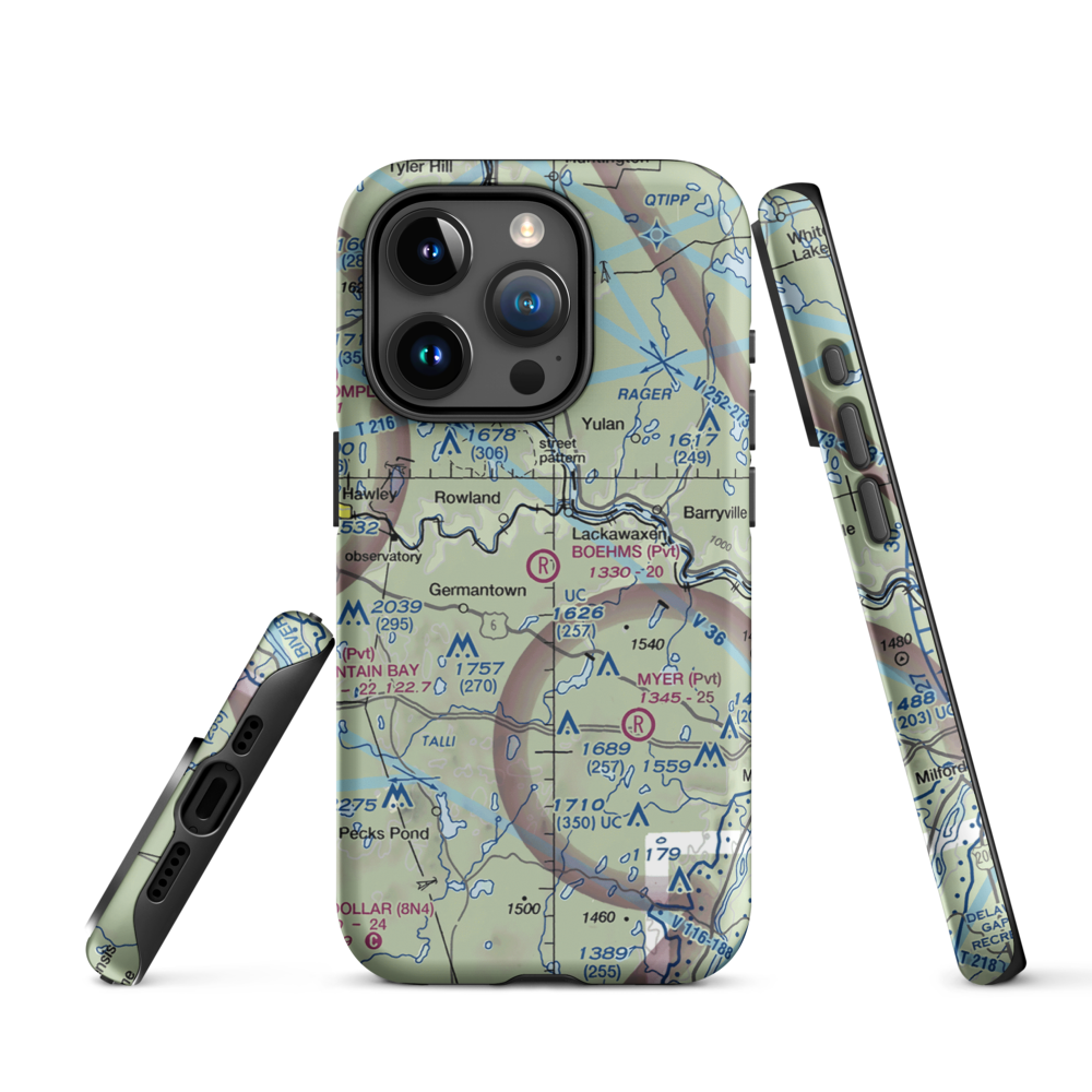 Boehm's Field (2PA1) VFR Sectional  Tough iPhone Case iPhone 15 Pro model shown