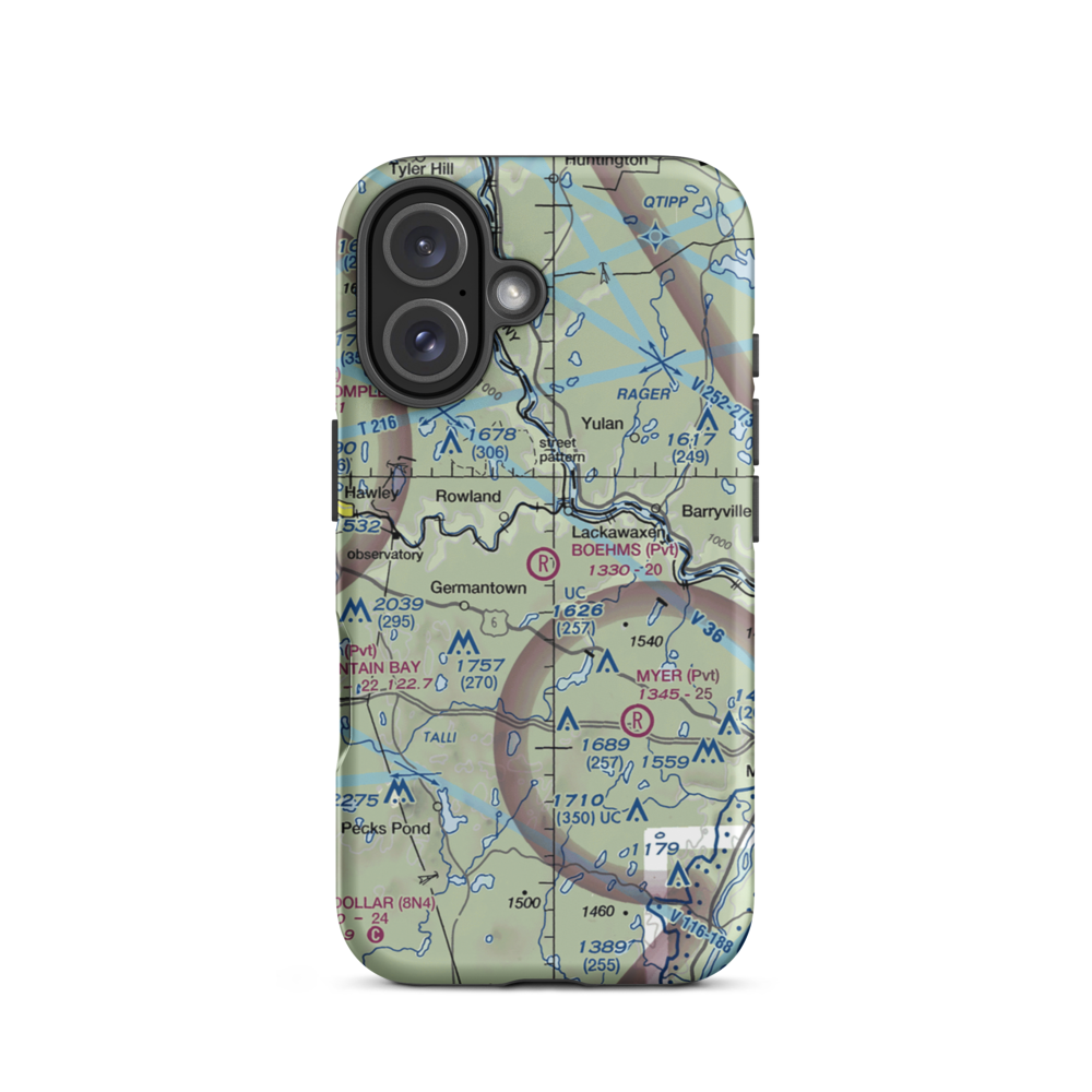 Boehm's Field (2PA1) VFR Sectional  Tough iPhone Case iPhone 16 model shown