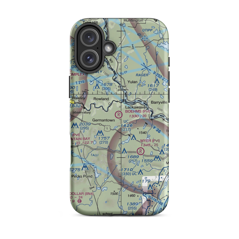 Boehm's Field (2PA1) VFR Sectional  Tough iPhone Case iPhone 16 Plus model shown