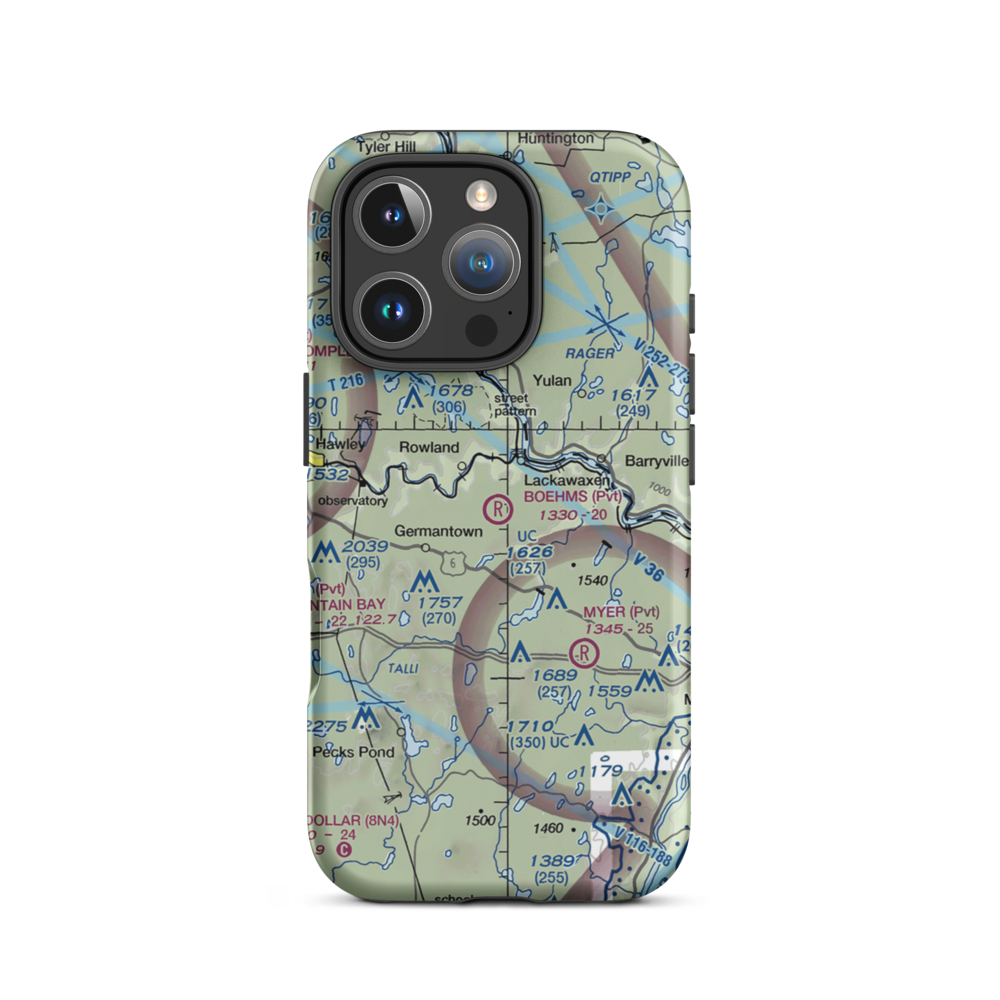 Boehm's Field (2PA1) VFR Sectional  Tough iPhone Case iPhone 16 Pro model shown
