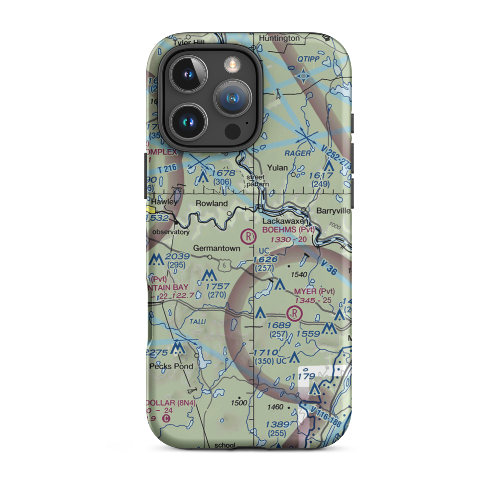 Boehm's Field (2PA1) VFR Sectional  Tough iPhone Case iPhone 16 Pro Max model shown