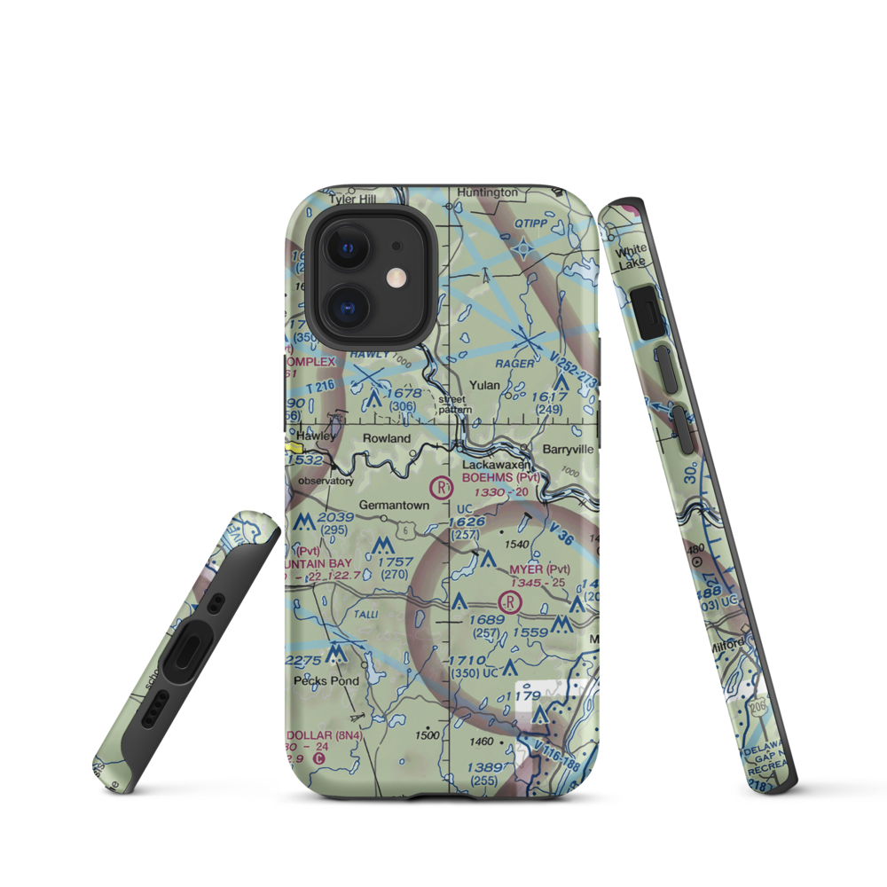 Boehm's Field (2PA1) VFR Sectional  Tough iPhone Case iPhone 12 mini model shown