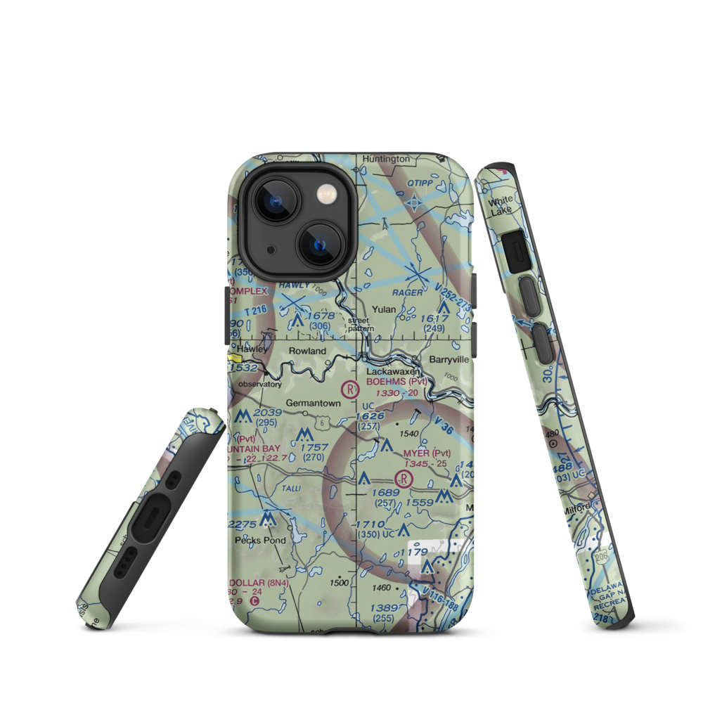 Boehm's Field (2PA1) VFR Sectional  Tough iPhone Case iPhone 13 mini model shown