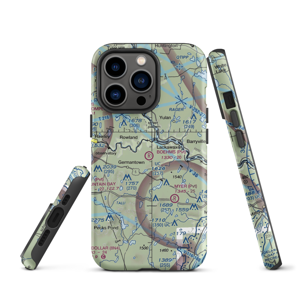 Boehm's Field (2PA1) VFR Sectional  Tough iPhone Case iPhone 13 Pro model shown