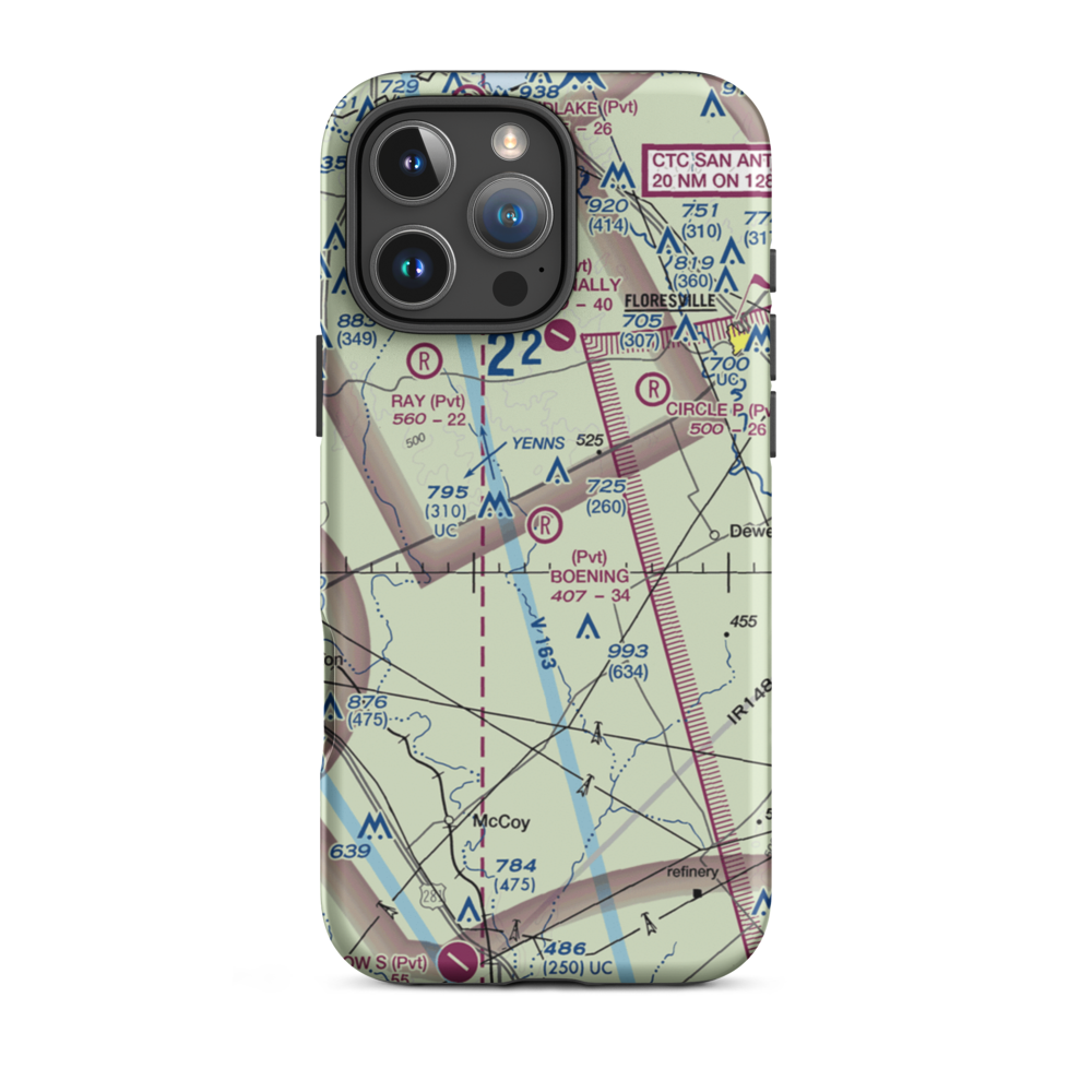 Boening Brothers Airport (7TE9) VFR Sectional  Tough iPhone Case iPhone 16 Pro Max model shown