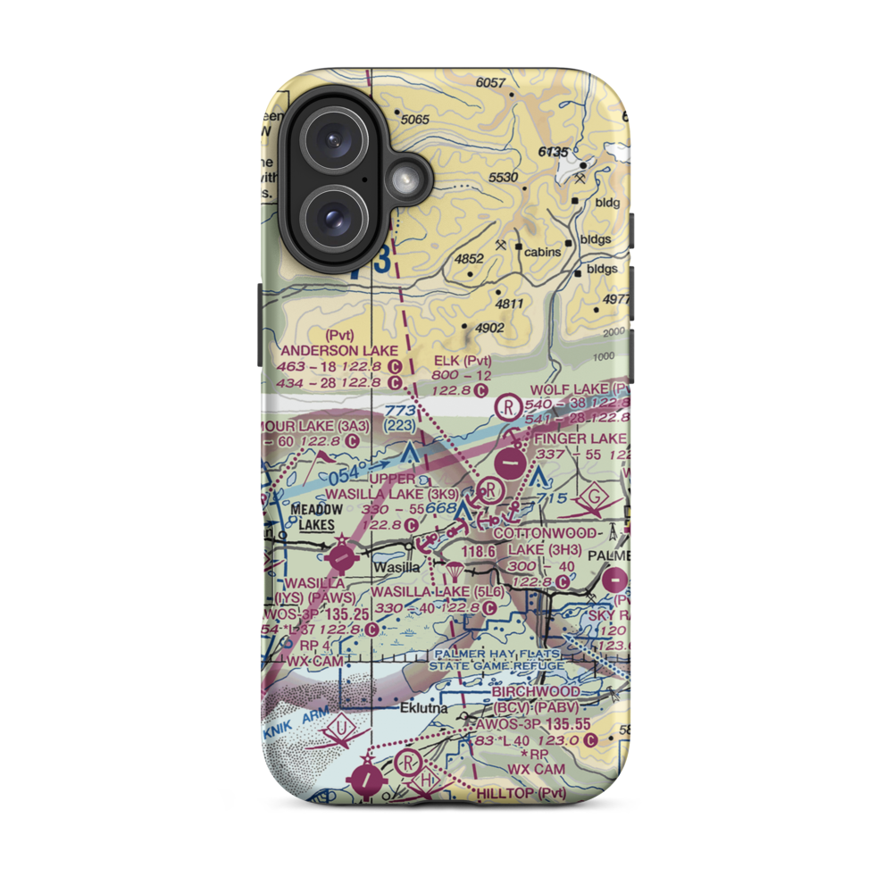 Boisselle's Strip (3AK8) VFR Sectional  Tough iPhone Case iPhone 16 Plus model shown