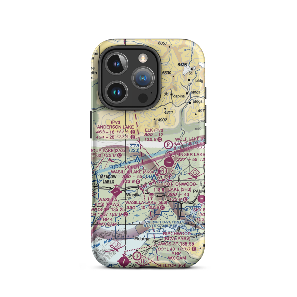 Boisselle's Strip (3AK8) VFR Sectional  Tough iPhone Case iPhone 16 Pro model shown