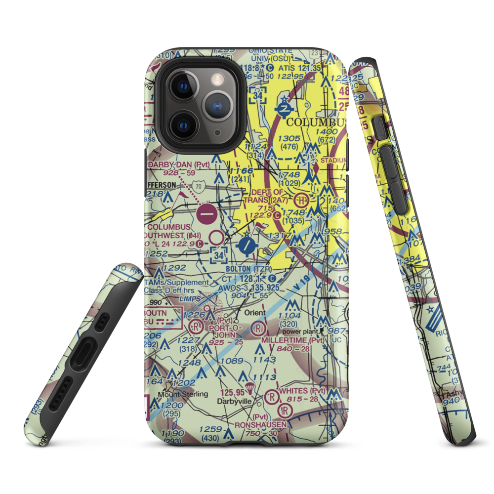 Bolton Field (TZR) VFR Sectional  Tough iPhone Case iPhone 11 Pro model shown