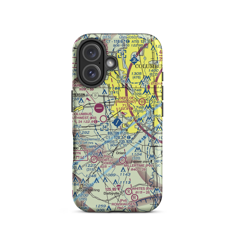 Bolton Field (TZR) VFR Sectional  Tough iPhone Case iPhone 16 model shown