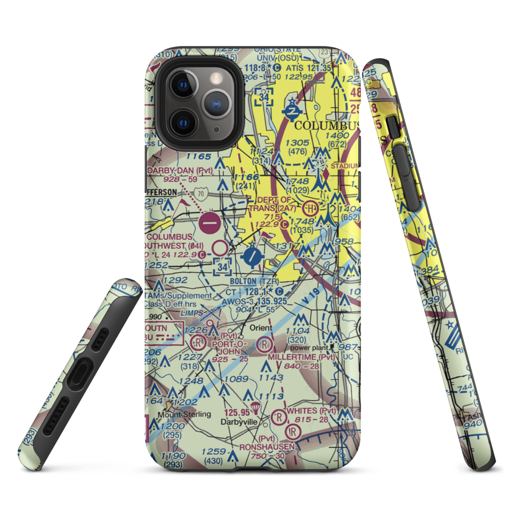 Bolton Field (TZR) VFR Sectional  Tough iPhone Case iPhone 11 Pro Max model shown
