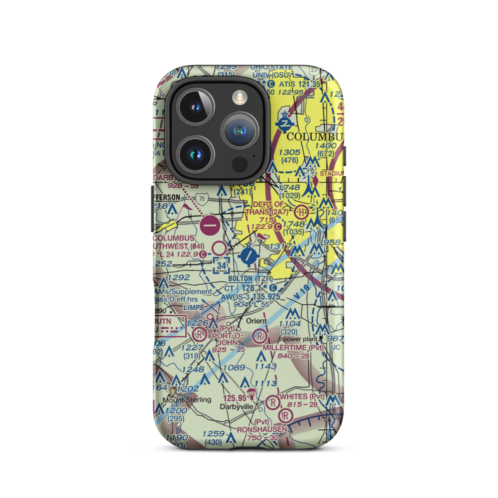 Bolton Field (TZR) VFR Sectional  Tough iPhone Case iPhone 16 Pro model shown