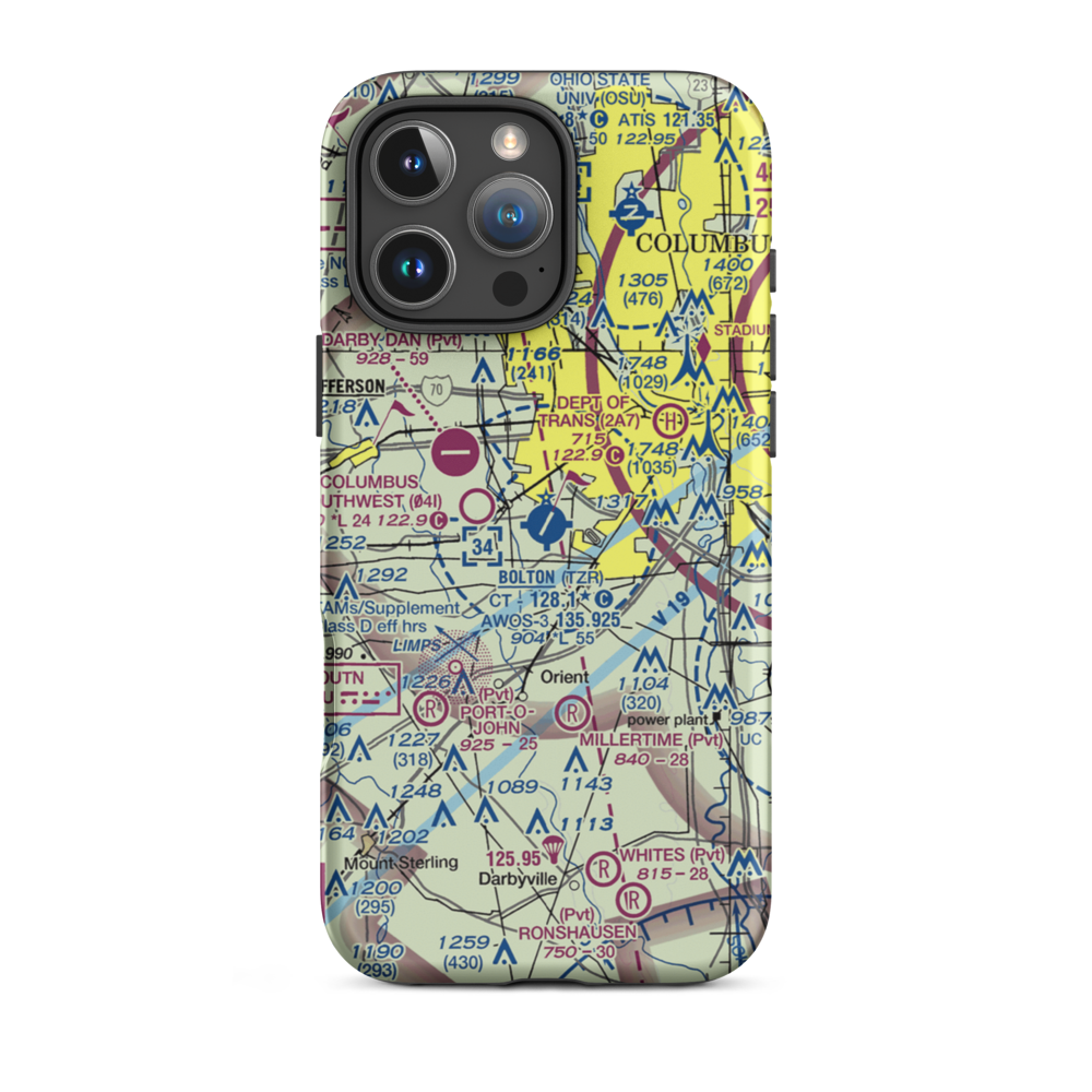 Bolton Field (TZR) VFR Sectional  Tough iPhone Case iPhone 16 Pro Max model shown