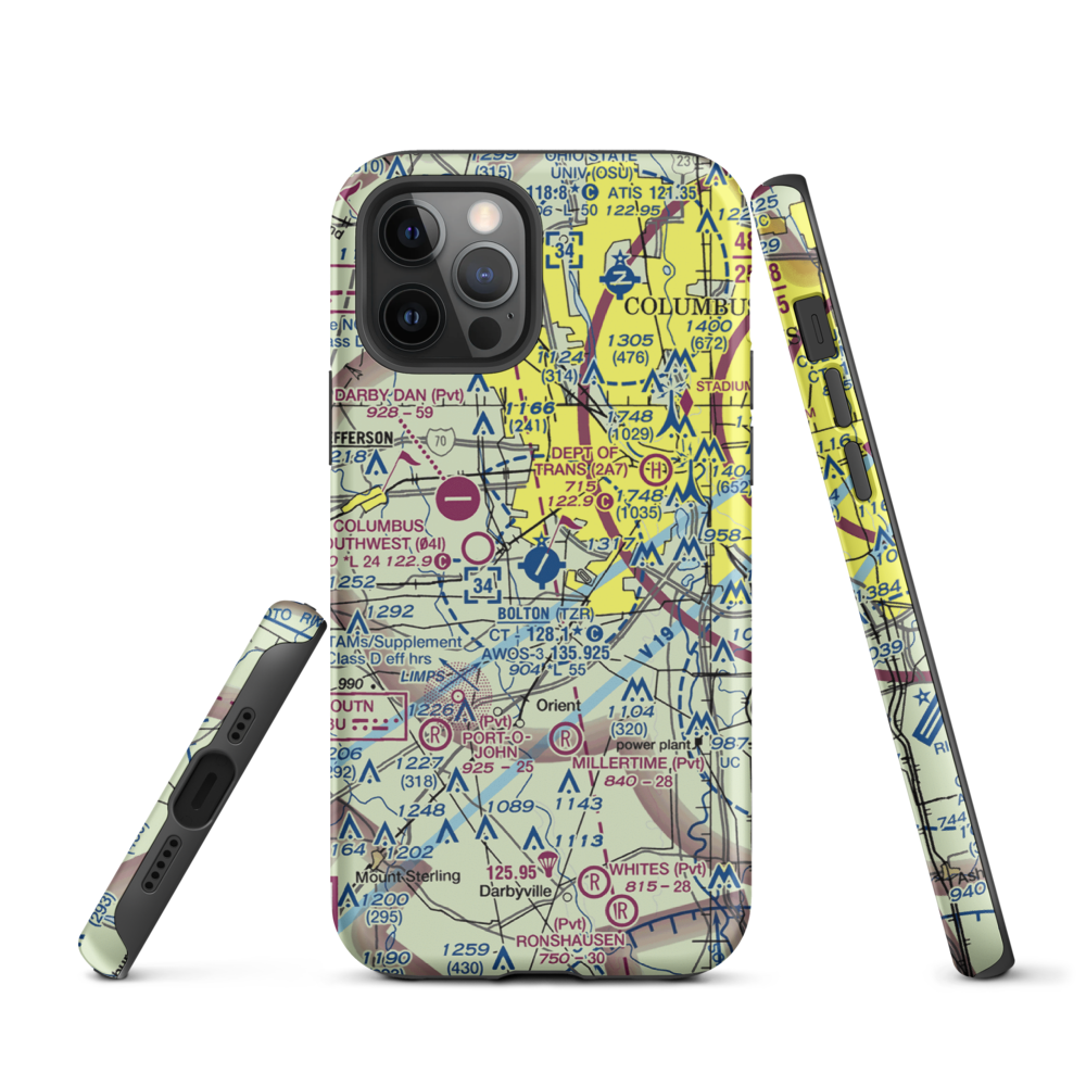 Bolton Field (TZR) VFR Sectional  Tough iPhone Case iPhone 12 Pro model shown