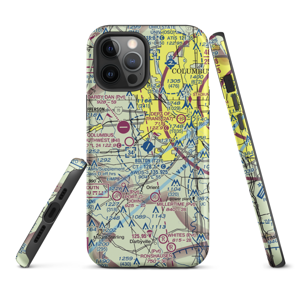 Bolton Field (TZR) VFR Sectional  Tough iPhone Case iPhone 12 Pro Max model shown