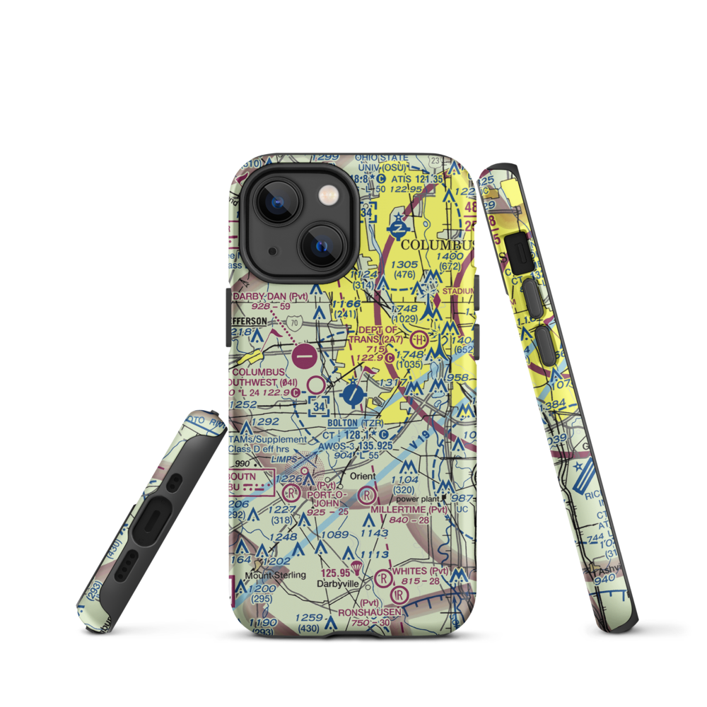 Bolton Field (TZR) VFR Sectional  Tough iPhone Case iPhone 13 mini model shown
