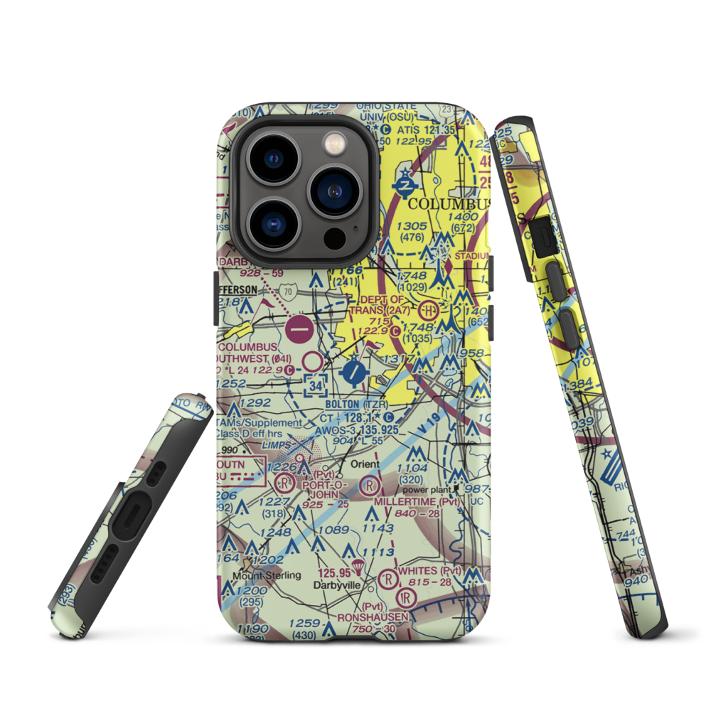 Bolton Field (TZR) VFR Sectional  Tough iPhone Case iPhone 13 Pro model shown