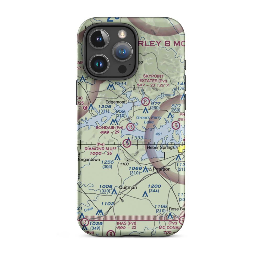 Bondair Airport (06AR) VFR Sectional  Tough iPhone Case iPhone 16 Pro Max model shown