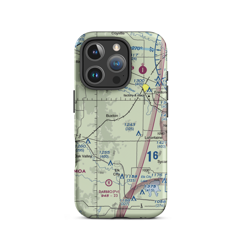 Bonner Field (SN53) VFR Sectional  Tough iPhone Case iPhone 16 Pro model shown
